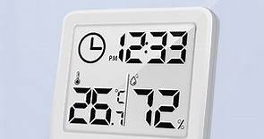 多功能自動檢測溫濕度器 超薄簡約智能溫濕度計 溫濕監控 家用溫度計 溫度計 濕度計 - PChome 24h購物