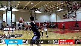 (5) Port Richmond Vs. (6) CSI/McCown - Boys Varsity Basketball Live Stream