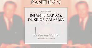 Infante Carlos, Duke of Calabria Biography - Last heir to the Spanish crown