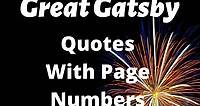 85 The Great Gatsby Quotes With Page Numbers