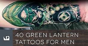 40 Green Lantern Tattoos For Men