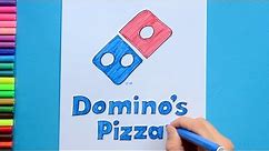 How to draw Domino's Pizza Logo