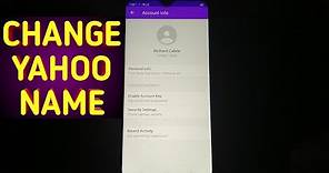 How to Change Name on Yahoo Mail