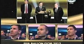 FIFA Balón De Oro 2012 // Ballon DOR 2012 // Lionel Messi Iniesta y Cristiano
