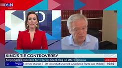 It was ‘spectacularly unwise’ for King to wear tie with Greek flags, says David Davis