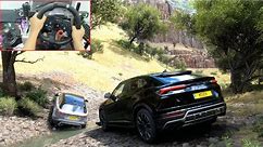 Lamborghini Urus & Range Rover Velar | OFFROAD CONVOY | Forza Horizon 5 | Logitech g29 gameplay