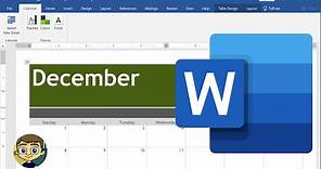 Creating a Calendar in Microsoft Word