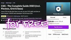 CSS - The Complete Guide 2023 (incl. Flexbox, Grid & Sass) - Maximilian Schwarzmüller