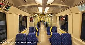 Stockholm Subway Ride - Tekniska Högskolan To T-centralen 🚉 4K スウェーデン、ストックホルム地下鉄