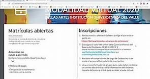 Cursos Virtuales de Extensión - Instituto Departamental de Bellas Artes Cali