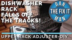 WHIRLPOOL DISHWASHER RACK FALLS OFF THE TRACK! - HOW TO REPLACE THE RACK ADJUSTER KIT WHEEL ASSEMBLY