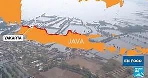 Yakarta, la capital de Indonesia se encuentra bajo las aguas