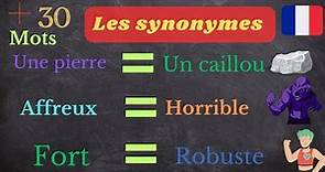 Apprendre les synonymes des mots en français. partie 2.