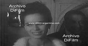 Geraldine Chaplin agasajada en Buenos Aires durante su estada 1966