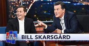 Bill Skarsgård Teaches Colbert The 'Pennywise Smile'
