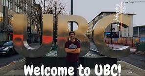Welcome to The University of British Columbia! Bachelor of Science, First Year Focus 2022