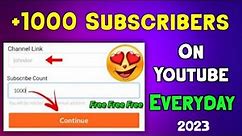 Free Subscribers For Youtube - How To Increase Subscribers 2023