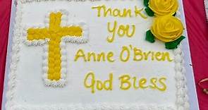 Highlights of Thank You celebrations for Anne O’Brien
