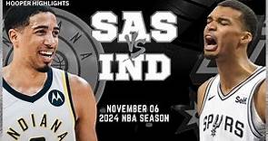 San Antonio Spurs vs Indiana Pacers Full Game Highlights | Nov 6 | 2024 NBA Season