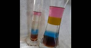 Esperimenti (semplici) di chimica: una colonna di liquidi