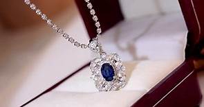 萬能扣藍寶石18k鑽石吊墜 Sapphire... - La Luna. Jewellery & Design