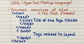 L1: What is HTML in simple definition? | document structure of html