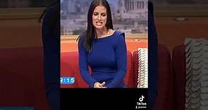 Kirsty Gallacher Pokies in Tight Blue Dress - GMTV Old Footage