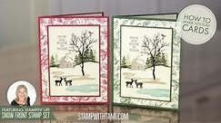 How to make a Holiday Card with the Stampin Up Snow Front builder set