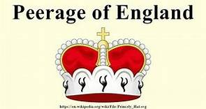 Peerage of England