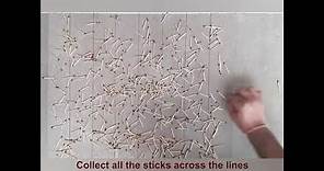 Buffon's Needle Experiment with 500 Sticks