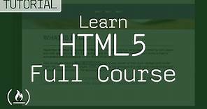 Learn HTML5 - full course with code samples