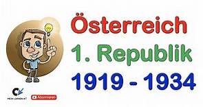 Österreich 1. Republik 1919 - 1934