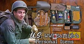 American WW2 Soldier's Personal Items