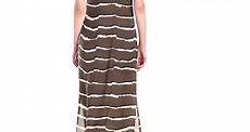 HALSTON HERITAGE Women's Ombre Striped Maxi Dress
