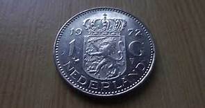 1 Dutch guilder coin of the Nederland from 1972 in HD