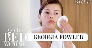 Top Model Georgia Fowler's Nighttime Skincare Routine For Normal Skin | Go To Bed With Me | BAZAAR
