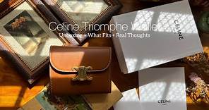 Celine Triomphe Wallet vs $20 wallet + Unboxing + Honest + What fits? #celine #luxury #wallet