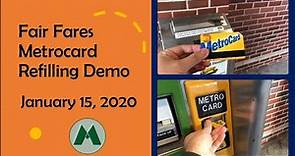 Fair Fares MetroCard Add Value/Time Demo