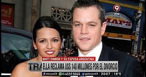El millonario divorcio de la esposa argentina de Matt Damon