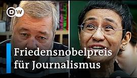 Friedensnobelpreis 2021: Nobelkomitee würdigt Kampf für die Pressefreiheit | DW Nachrichten