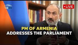 Armenian Prime Minister Nikol Pashinyan speaks to the European Parliament