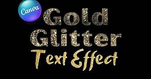 Gold Glitter Text Effect | Canva Typography Art Tutorial