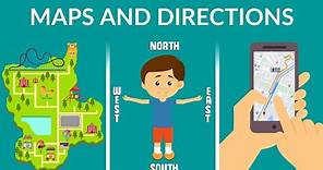 Maps and Directions | Types of Maps | Cardinal Directions | Video for Kids