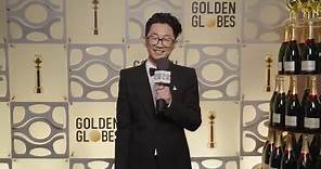 Lee Sung Jin Backstage Interview at The Golden Globes