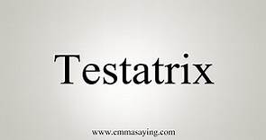 How To Say Testatrix