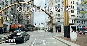 Driving Downtown - Cleveland 4K HDR - USA