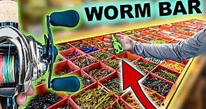 We Discovered The Ultimate Fishing Store! WORM BAR with Wholesale Fishing Tackle