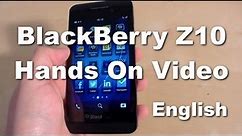 BlackBerry Z10 Hands On | English