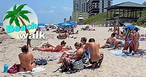 Beach Walk BOCA RATON Florida USA 4k video FL Travel vlog