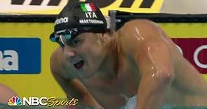 Nicolo Martinenghi overcomes Nic Fink, Arno Kamminga in Worlds 100m breaststroke | NBC Sports